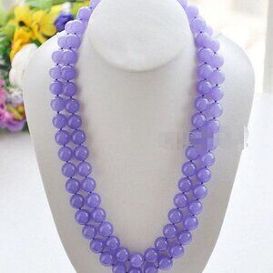 Natural 10mm Lavender 36" Purple Jade SG-0091